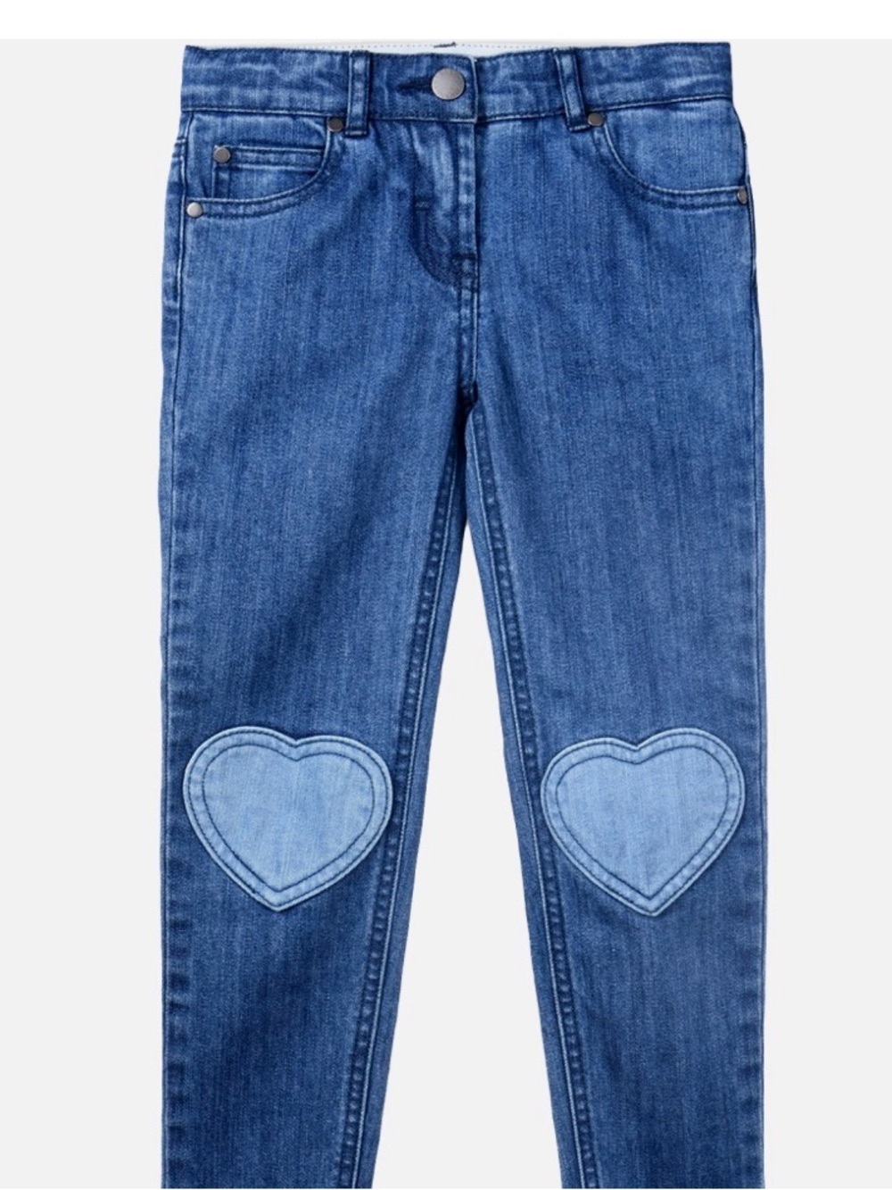 New Stella McCartney Denim Heart Patch Kids Jeans - Dark Blue